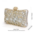 thumbnail image 2 of Bolsos de noche para mujer, bolsos de mano florales para mujer, bolso de boda elegante, bolso de mano para fiesta, novia, bolso de hombro, 2 of 5