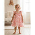 thumbnail image 4 of AceBaby Kid Baby Girl Tulle Dress Bow Print Flying Sleeve Suspender A-Line Dress for Spring Summer, 4 of 8