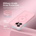 thumbnail image 5 of Magnetic for iPhone 15 Pro Max Case, [Compatible with MagSafe] [Full Camera Protection] Shockproof Protective Slim Translucent Matte Phone Case for iPhone 15 Pro Max 6.7'', Peach Pink, 5 of 8