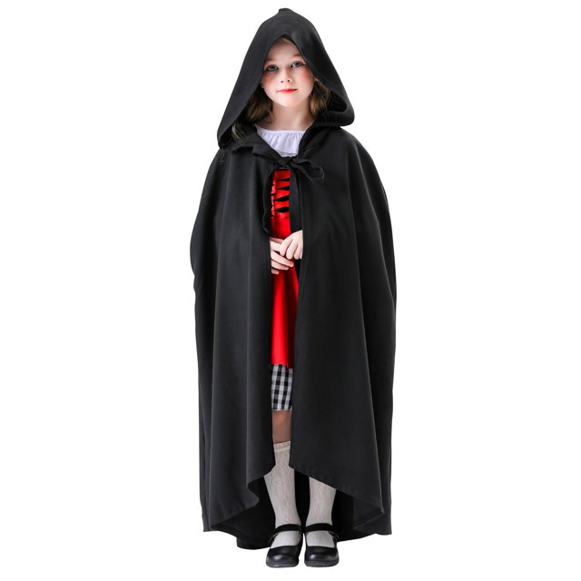 Disfraz de Caperucita Roja para niños, capa con capucha de cuerpo entero para Halloween y fiestas de disfraces