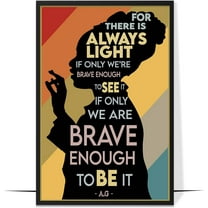 LOLUIS Inspirational Quotes Wall Art, Feminist Motivational Amanda Gorman Poem Print Decor, There Is Always Light Poster (Design 1, Unframed 8"x12")