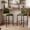 Olive Green Brushed Canvas, variant on 27" H Upholstered Bar & Counter Stool with Metal Frame, Modern Kitchen Chairs, Set of 2, Olive Green Brushed Canvas