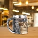 thumbnail image 5 of Taza de viaje de cráneo Metal de acero inoxidable Metal Vikingo Tazas de cerveza Tazas góticas Tazas de halloween Barras de Halloween Huesos Drinkware Jardín Coleccionables Methold HA011468-00B, 5 of 7