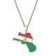 thumbnail image 1 of Collar con colgante de mapa de la bandera del Kurdistán - Joyas de acero inoxidable en oro y plata para hombres - Oro - Código de producto 49971 Oro, 1 of 4