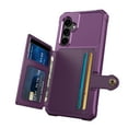 thumbnail image 7 of Allytech Rugged Case for Samsung Galaxy S23 FE Support Magnetic Car Mount, Premium PU Leather Flip Card Cash Holder Pocket Shockproof Anti-Fall Back Case for Samsung Galaxy S23 FE - Purple, 7 of 7