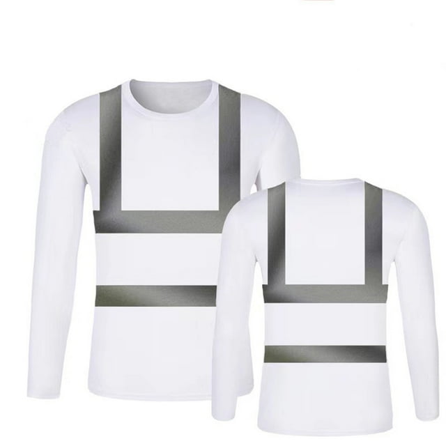 Men High Vis Reflective T Shirt Long Sleeve Mesh Shirts Work Shirt New Edition T Shirt Big T Shirts T Shirts for Men Pack T Shirts Vintage T Shirts for Men Mens Size Medium Shirts Shirt for Men