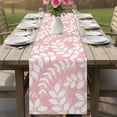 thumbnail image 6 of Table Runners 70 Inches Long Dress Scarves, Pink Leaves Farmhouse Coffee/Dining/Kitchen Table Decor, Holiday Table Runner, Farmhouse Botanical Leaf Branch Vintage Modern 13x70 Inch, 6 of 9