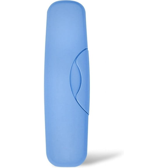 RADIUS Toothbrush Travel Case for Big Brush/Original/ Scuba Brushes, BPA-Free Recycled Plastic, 6.88H - 1.5W - 2L in - Light Blue
