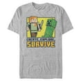thumbnail image 1 of Men's Minecraft Create Explore Survive  Graphic Tee Athletic Heather Small, 1 of 2