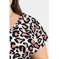 thumbnail image 6 of CASSIE LIZ Women's Plus Size Tops 2X Leopard Spring Fashion Clothes Short Sleeve Shirts Cheetah V Neck Puff Tee Shirts Casual Loose Fit Animal Blouses Summer Tunics 2XL 18W 20W, 6 of 6