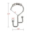 thumbnail image 3 of Utopia Alley Shower Hooks - Double Shower Curtain Rings for Bathroom - Rust Resistant Shower Curtain Hooks for Shower Curtain or Liner - Double Roller Shower Curtain Hooks - Set of 12 Polished Chrome, 3 of 7