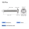 thumbnail image 2 of Uxcell M4 x 22mm 304 Stainless Steel Flanged Button Head Socket Cap Screws 100 Pack, 2 of 5