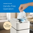 thumbnail image 7 of hOmeLabs Durable 2.4 Gallon Sensor Trash Can, Retractable Butterfly Lid, Batteries Included, Space-Efficient, Easy Clean, Battery-Powered - Creamy White, 7 of 7
