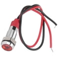 thumbnail image 4 of 6mm Indicator Light, LED Metal Indicator Stainless Steel With Wire For Warning Indication For Car Truck Ship Speedometer Odometer Tachometer Light Red, 4 of 8
