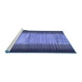 thumbnail image 2 of Ahgly Company Machine Washable Indoor Square Abstract Blue Contemporary Area Rugs, 3' Square, 2 of 4