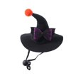 thumbnail image 2 of Witch Cat Dog Halloween Outfit Hat with Bow, Soft Pet Clothes Hats for Cats and Small Dogs, Spandex Form-Fitting Comfort for Parties Parades Photo, 2 of 6