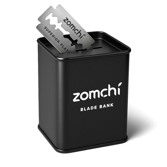 Depósito de cuchillas ZOMCHI negro con diseño sellado