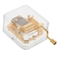 thumbnail image 3 of IFANLANDOR 1Pc Golden Acrylic Plastic Hand-cranked Music Box for DIY Lovers and Home Decor, 3 of 8