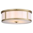 thumbnail image 4 of SAFAVIEH Avery 2 Light 17 in. Dia. Drum Flush Mount, Antique Gold, 4 of 6
