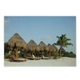 thumbnail image 1 of Cacun Cutting Board, Summer Time Vacation Destination Playa Del Carmen Beach in Mexico, Decorative Tempered Glass Cutting and Serving Board, in 3 Sizes, by Ambesonne, 1 of 2