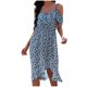 thumbnail image 1 of Vestido tipo suéter con hombros descubiertos y estampado floral con tirantes irregulares y escote en V informal a la moda para mujer Fridja  yut2889, 1 of 9