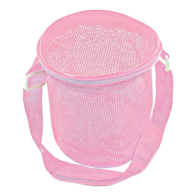 Kyusrd Summer Outdoor Patio Deals!Children's Mesh Beach Bag Storage Bucket Empty Mesh Yarn Bag Small Round Yarn Storage Box Portable Beach Toy Storage Bag