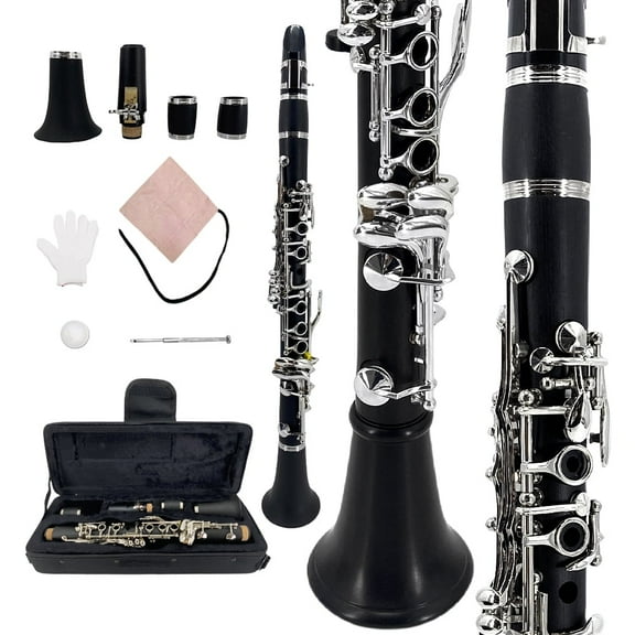 Professional Clarinet Eb Key Ebonite Clarinet Nickel Plated Free Case