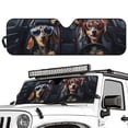 thumbnail image 2 of HUIACONG Cute Sunglasses Dog Windshield Sun Shade Sun Visor Heat Shield for 2018-2025 Jeep Wrangler JL & 2/4 Door 4XE & 2020-2025 Jeep Gladiator JT Thicken 3-Layer Protect Your Car from Sun Heat, 2 of 6