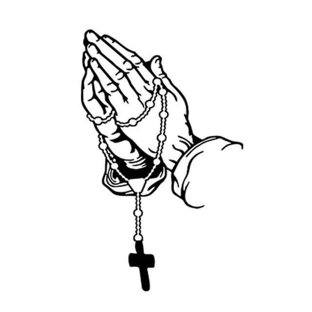 Clerance! Green 32x20cm Personalized Rosary Gesture Car Sticker Car Sticker Car Sticker Can Come To Pi