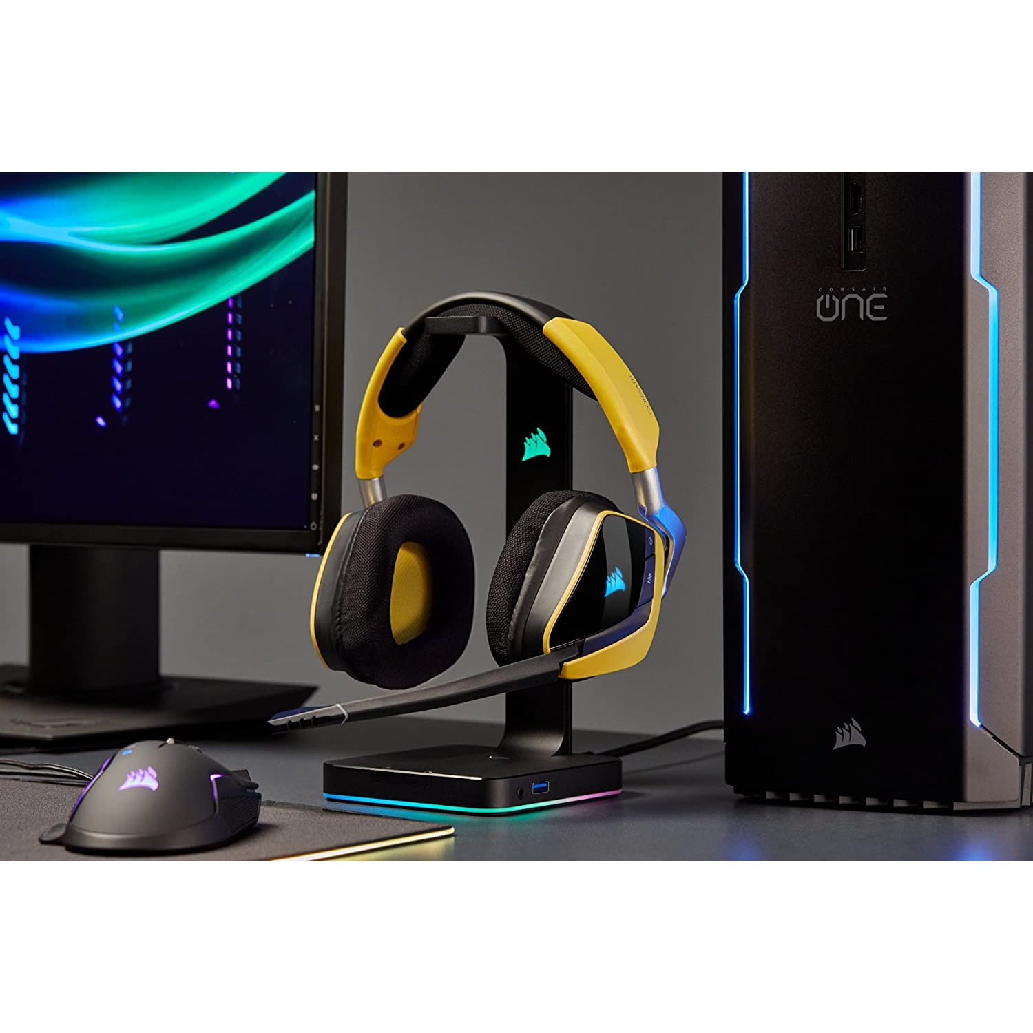 Void Pro RGB SE WL Dolby 7.1 channel Surround Sound Gaming Headset Yellow Jacket Edition Corsair 843591019149 Walmart