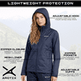thumbnail image 3 of Arctix Women's River Rain Jacket, Navy Nautical, 2X, 3 of 7