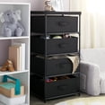 thumbnail image 2 of Armario Juvale, organizador de ropa, 4 niveles, con cajones, negro, 2 of 9