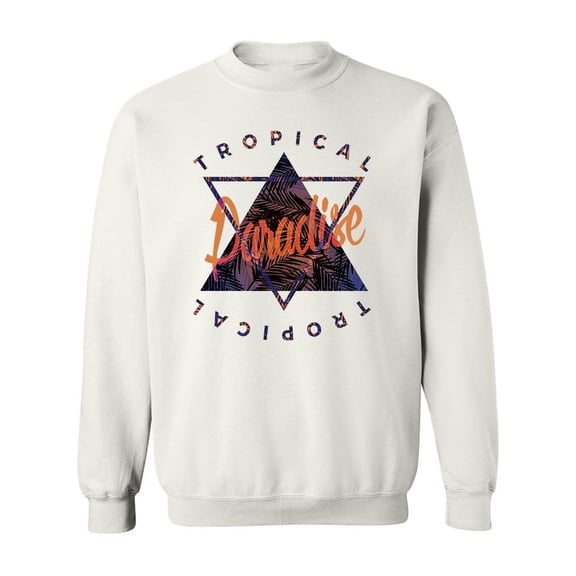 Tropical Paradise Art Design Sweatshirt Men -Image by Shutterstock, Male XX-Large