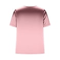 thumbnail image 6 of Admvng Going Out Tops For Women Casual Shirt V-neck Shirt Business Casual Tops V-neck Silk T-shirt Short-sleeved Top S-2XL, 6 of 7