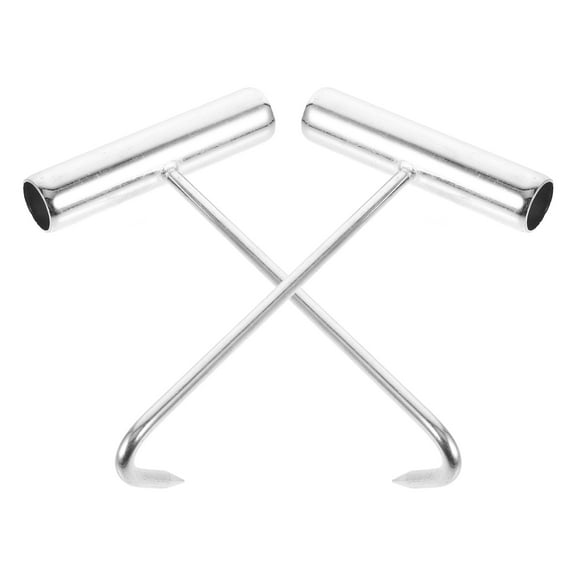 2pcs Versatile T-Handle Meat Hook For Various Meats Meat Processing Hook Meat Flipper Hook For Bbq Butchering And Meat Processing