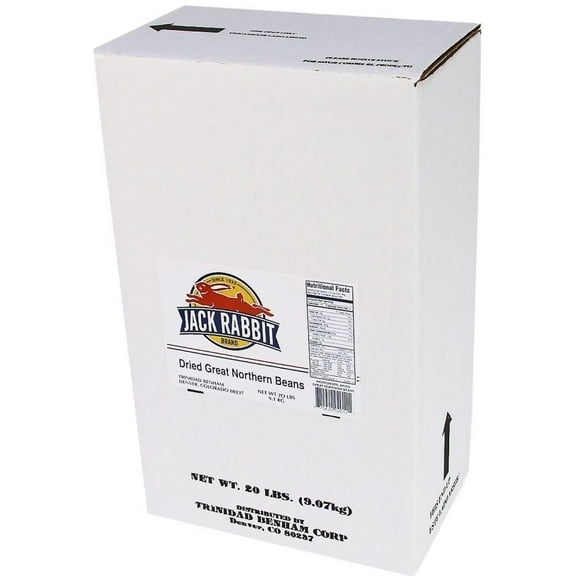 Jack Rabbit Great Northern Beans - 20 lb. package, 1 package per case