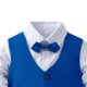 thumbnail image 5 of Conjunto de camisa de manga larga con cuello vuelto para niños, color liso, para banquetes y fiestas, con cuello vuelto y pantalones de traje, conjunto de tres piezas para niños, poliéster., 5 of 8
