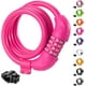 thumbnail image 1 of Candado de combinación rojo rosa candado de alambre de acero candado de combinación de cuatro cifras antirrobo para bicicleta moto bicicleta de montaña 60cm, 1 of 5