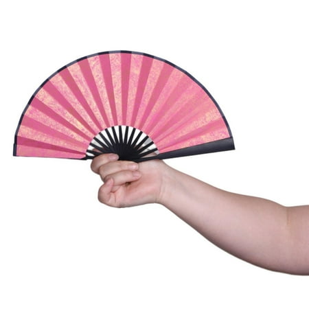 

harmtty Folding Fan Elegant DIY Lightweight 5/6 Inches Chinese Style Hand Painting Blank Paper Fan Photography Prop Pink
