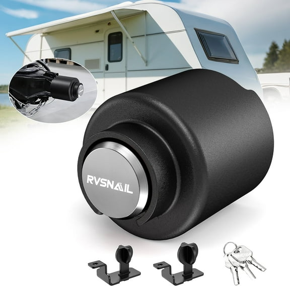 Upgraded Trailer Lock, Fits 2-5/16 Inch Coupler Heavy Duty Anti-Theft Trailer Hitch Lock, Accessories for RV/Boat/Trailer/Pickup
