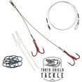 thumbnail image 4 of Bleeding Musky Sucker Rig (175 lb) / Blood Red Hooks Muskie Sucker Harness Quick Strike Rig Terminal Tackle (Red Hooks), 4 of 4