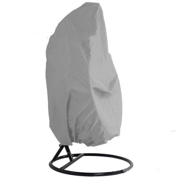 Outdoor Hanging Egg Chair Cover, 210D Oxford Fabric, Windproof, UV-Resistant, Waterproof, Fits 115-190cm, Gray