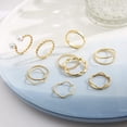 thumbnail image 4 of LAICAIW Black Knuckle Rings Set for Women Girls Vintage Stackable Midi Rings Boho Crystal Pearl Sea Wave Finger Ring Pack, 4 of 7