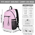 thumbnail image 3 of JIALIOU 14" Laptop Backpack Waterproof Airline Approved Stylish Casual Daypack for Travel Business College Work, Pink Yellow Polka Dot, 3 of 8