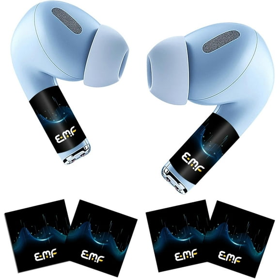 4 Pcs Protection Stickers for AirPods Pro 2nd/3rd Gen, Bluetooth Headphones, Wireless Earbuds, and Headsets - Black Pro