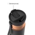 thumbnail image 3 of Contigo SnapSeal Leakproof Stainless Steel Reusable Water Bottle with Carrying Strap, Black/Bronze, 16 oz, 3 of 7