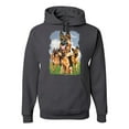 thumbnail image 1 of Wild Bobby, German Shepherd Dog Animal Pet Lover, Dog Lover, Unisex Graphic Hoodie Sweatshirt, Charcoal, Small, 1 of 3