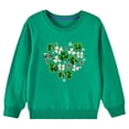 thumbnail image 1 of Posijego Chandails en Molleton pour Enfants de la Saint-Patrick Imprimé Trèfle Manches Longues Pull pour Enfants, 1 of 4