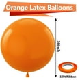 thumbnail image 2 of Globos gigantes Bezente, color naranja, 36 pulgadas, paquete de 8 unidades, látex, 2 of 9