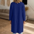 thumbnail image 2 of Bixock Women's Casual Coats Windproof Lapel Collar Long Sleeve Solid Color with Pockets Warm Fall Winter Outerwear Commute Outdoor Daily Wear, 2 of 5